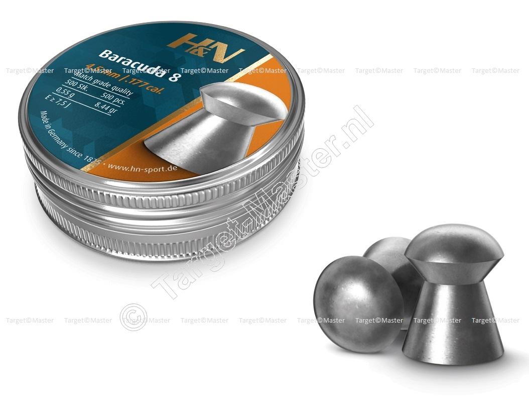 H&N Baracuda  8 4.50mm Airgun Pellets tin of 500